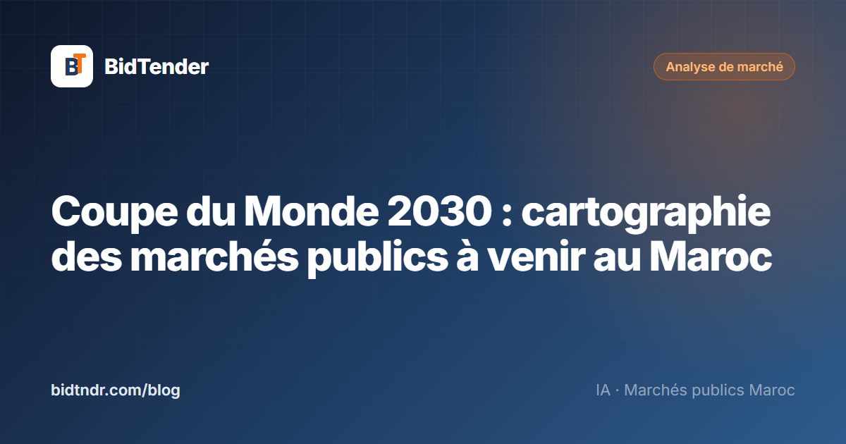 Coupe du Monde 2030 : cartographie des marchés publics à venir au Maroc