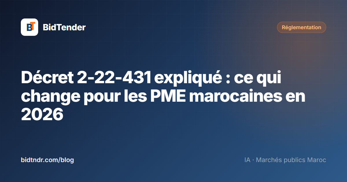 Décret 2-22-431 expliqué : ce qui change pour les PME marocaines en 2026